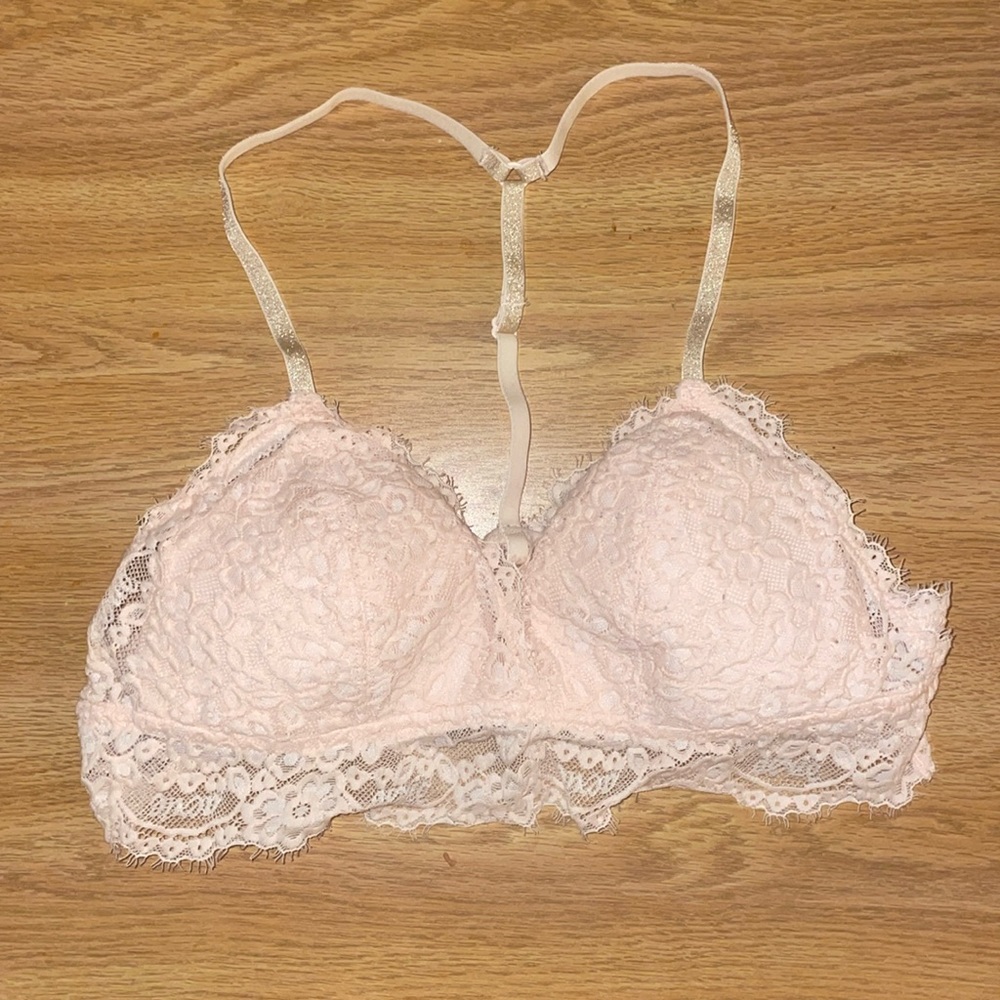 SM pink Aerie Bralette